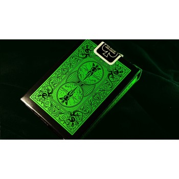 Bicycle Rider Back Reverse kortos (žalios ir juodos sp.)